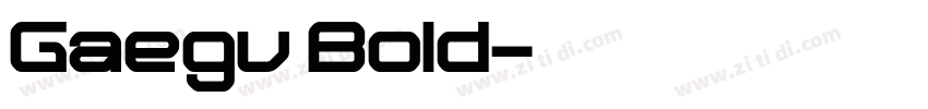 Gaegu Bold字体转换